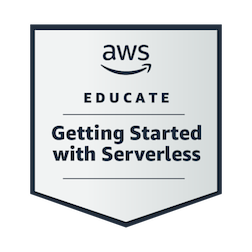 Badge AWS Educate Getting Started with Serverless